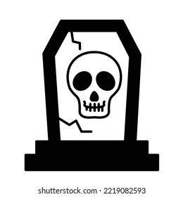 Funeral Half Glyph Vector Icon which can easily modified

