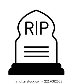 Funeral Half Glyph Vector Icon which can easily modified

