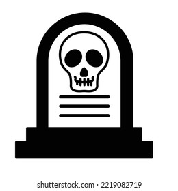 Icono del vector de semiglyph funerario que puede modificarse fácilmente

