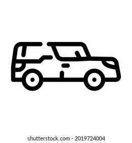 funeral hearse line icon vector. funeral hearse sign. isolated contour symbol black illustration