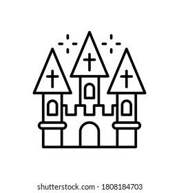 Funeral Home  Icon Design On White Background