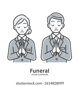 Funeral home staff joining hands