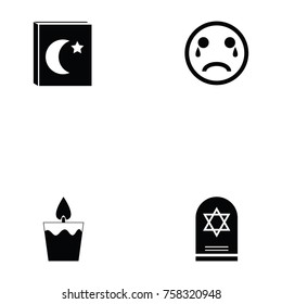 funeral icon set