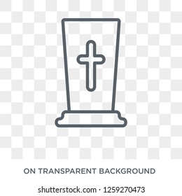 Funeral icon. Trendy flat vector Funeral icon on transparent background from Insurance collection. High quality filled Funeral symbol use for web and mobile