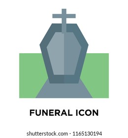 Funeral icon vector isolated on white background, Funeral transparent sign , insurance symbols