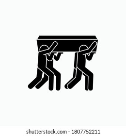 Funeral Icons. Burial Symbol as a Simple Vector Sign for Website Design, Presentation or Application.