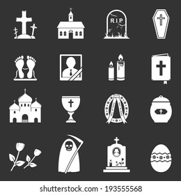Funeral Icons Set