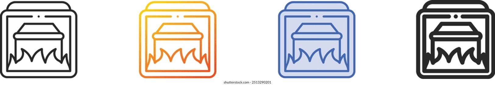 funeral icon.Thin Linear, Gradient, Blue Stroke and bold Style Design Isolated On White Background