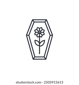 Ilustración vectorial de icono de seguro funerario. Símbolo del seguro funerario aislado en el fondo blanco