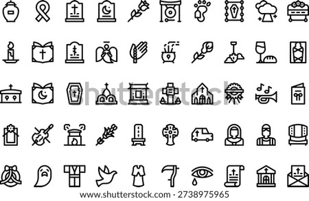 Funeral And Memorial Icons Simple vector icon. Illustration symbol design template for web mobile UI element