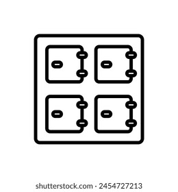 Funeral Mortuary Outline Icon Vector Illustration