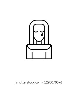 funeral, nun icon. Element of death icon for mobile concept and web apps. Detailed funeral, nun icon can be used for web and mobile