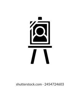 Funeral Potrait Filled Icon Vector Illustration