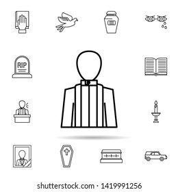 funeral, priest icon. Universal set of funeral for website design and development, app development