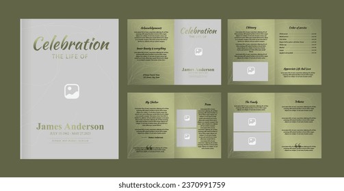 Funeral program, funeral book template also minimal funeral program layout 