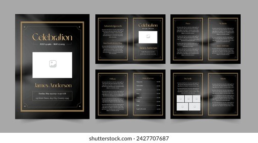  Funeral program template and Funeral ceremony design 