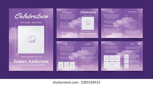 Funeral Program Template funeral layout design