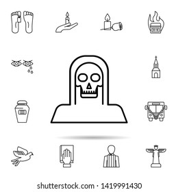 funeral, reaper icon. Universal set of funeral for website design and development, app development