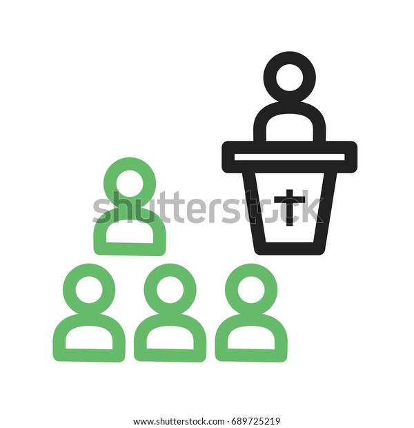 Funeral Sermon Stock Vector Royalty Free 689725219