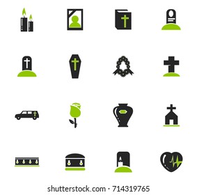 Funeral service vector icons for user interface design