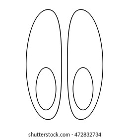 Funeral shoes icon in outline style isolated on white background