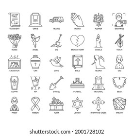 Funeral , Thin Line and Pixel Perfect Icons