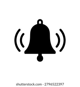 Funeral Toll Bell Icon Isolated On White Background