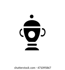Funeral urn icon in simple style on a white background