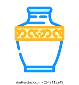 vetor de ícone de cor de mortalidade das urnas funerárias. sinal de mortalidade das urnas funerárias. ilustração de símbolo isolado