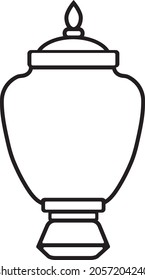 Funeral Urn Shape Memorial Cemetary Cremation Grave Cineary Urns Shape Vector Image