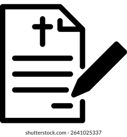 Funeral Vector Line Web Icon