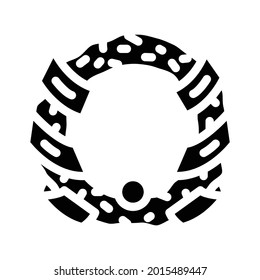 funeral wreath glyph icon vector. funeral wreath sign. isolated contour symbol black illustration