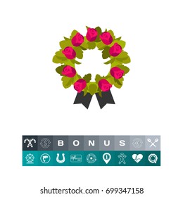 Funeral wreath icon