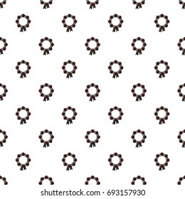 Funeral wreath pattern in cartoon style. Seamless pattern vector illustration