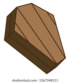 A funerary coffin box vector or color illustration