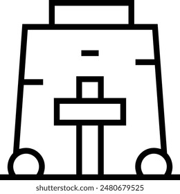 funerary icon. Thin linear style design isolated on white background
