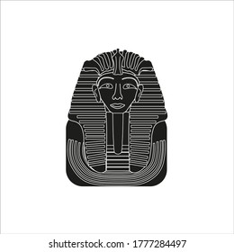 funerary mask, from emperor tutankhamun of egypt. illustration for web and mobile design.