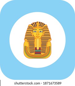 funerary mask, from emperor tutankhamun of egypt. illustration for web and mobile design.