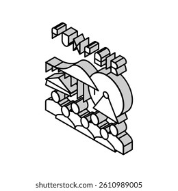 funfair amusement park isometric icon vector. funfair amusement park sign. isolated symbol illustration