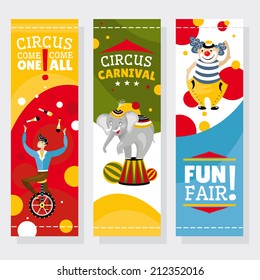 Funfair banners vector illustration