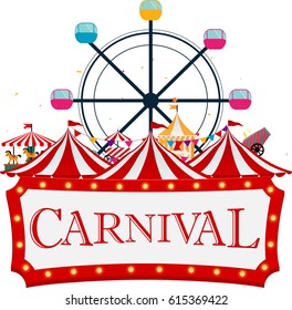 Funfair and carnival background 