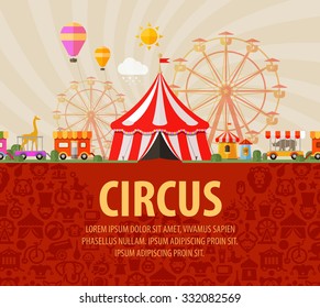 funfair. circus performance