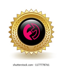 Funfair Cryptocurrency Coin Gold Badge Medal Award