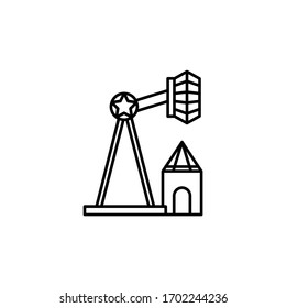funfair line illustration icon on white background
