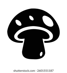 Fungal Essence Mushroom Silhouettes Design.