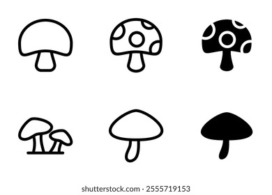 fungi, fungus, mushroom icon set