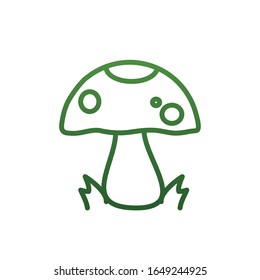 fungi mushroom gradient style icon design, nature fungus food forest plant and autumn theme Vector illustration