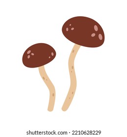 Fungi mushroom icon.Forest mushroom on isolated background.Wild forest mushrooms in autumn. Vector illustration cartoon flat style