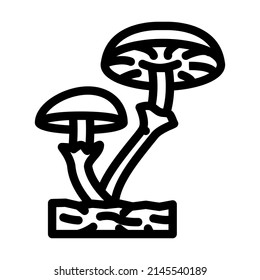 fungi mushroom line icon vector. fungi mushroom sign. isolated contour symbol black illustration
