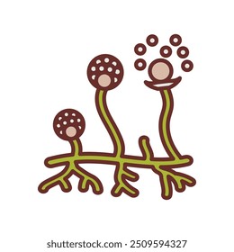 Fungi Spores Filled Icons , Vector illustration